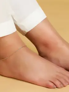 Zavya 925 Sterling Silver Rhodium-Plated Anklet