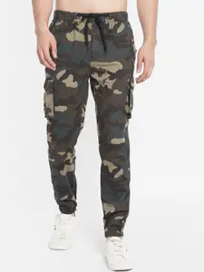 SAPPER Men Camouflage Printed Pure Cotton Slim Fit Cargos Trousers