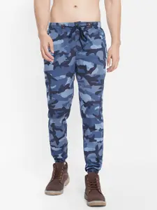 SAPPER Men Camouflage Printed Pure Cotton Slim Fit Joggers Trousers