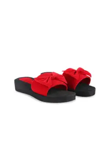 PERY PAO Women Open Toe Flats With Bows