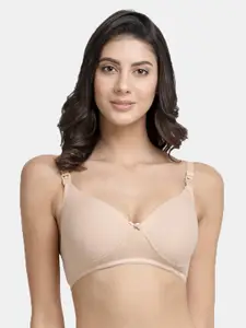 Inner Sense Organic Cotton Antimicrobial Padded Non-Wired Feeding Sustainable Bra