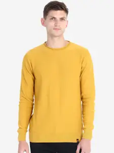 JoE Hazel Men Round Neck Long Sleeves Pure Cotton Pullover