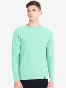 JoE Hazel Men Round Neck Long Sleeves Pure Cotton Pullover