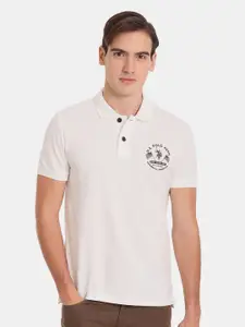 U.S. Polo Assn. Denim Co. U.S. Polo Assn. Denim Co Men Polo Collar Slim Fit Pure Cotton T-shirt