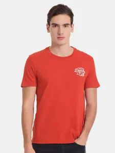 U.S. Polo Assn. Denim Co. Men Typography Printed Slim Fit Cotton T-shirt