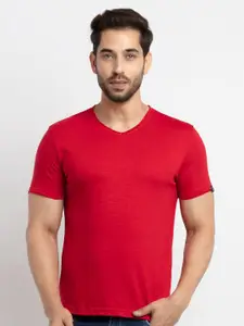 Status Quo Men V-Neck Cotton T-shirt