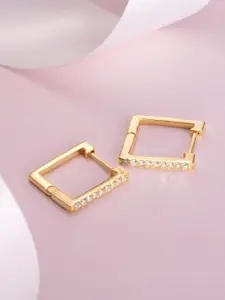 Zavya Gold-Plated Square Hoop Earrings