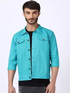 VOXATI Men Cotton Denim Jacket