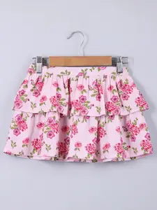 Beebay Infant Girls Floral Print Layered Frill Skirt