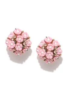 YouBella Gold-Plated Floral Studs Earrings