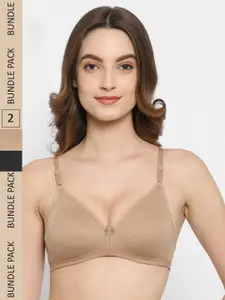 Floret Pack Of 2 Non-Padded Non-Wired T-Shirt Bra