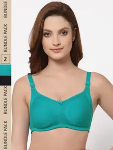 Floret Pack Of 2 Non-Padded Non-Wired Minimizer Bra