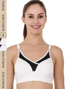 Floret Pack of 2 Heavily Padded Non Wired T Shirt Bra