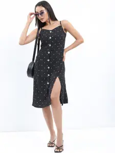 KETCH Polka Dots Printed A-Line Dress
