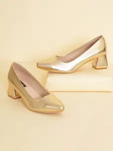 Sherrif Shoes Closed Back Block Pumps