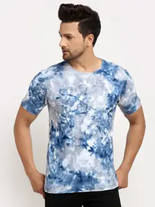 Ennoble Men Round Neck Tie and Dyed Pure Cotton T-shirt