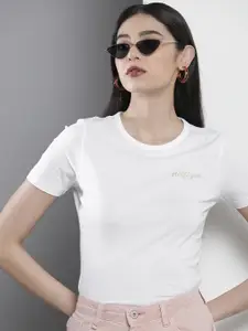 Tommy Hilfiger Women Pure Cotton Slim Fit T-shirt