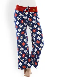 Da Intimo Blue & Red Printed Lounge Pants DIL-14
