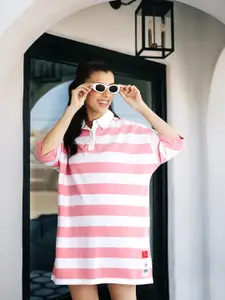 Tommy Hilfiger Striped Pure Cotton T-shirt Dress
