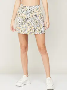 Ginger by Lifestyle Women Floral Printed Linen Shorts