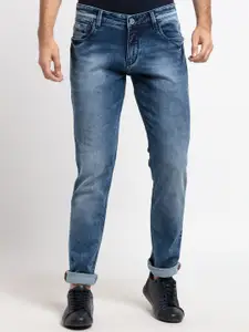 Status Quo Men Slim Fit Heavy Fade Washed Denim Jeans