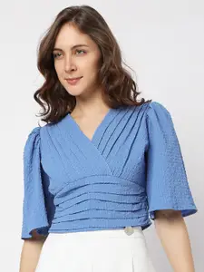 Vero Moda Women Self Design Crop Top