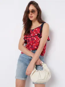 Vero Moda Floral Print Ruffles Top
