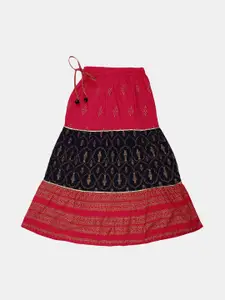 V-Mart Girls Printed Flared Maxi Skirts