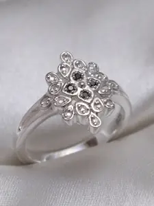 HIFLYER JEWELS 925 Sterling Silver AD-Studded Finger Ring