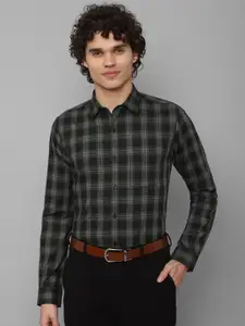 Allen Solly Men Slim Fit Tartan Checks Checked Pure Cotton Formal Shirt