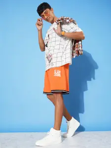 Kook N Keech Men Golden Orange MCW Nostalgic Back to School Al-clusive Clubhouse Shorts
