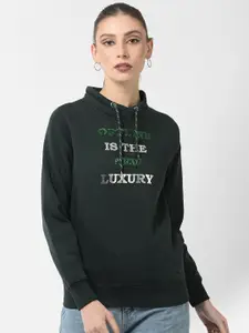 Crimsoune Club Women Printed Hooded Sweatshirt