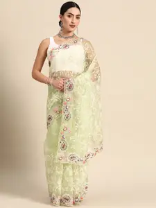 Anouk Ethnic Motifs Organza Saree