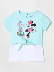 Juniors by Lifestyle Girls Minnie Mouse Printed Cotton T-shirt