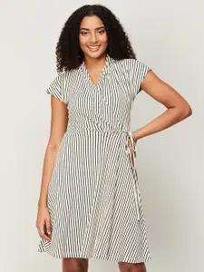CODE by Lifestyle Striped Wrap Dress