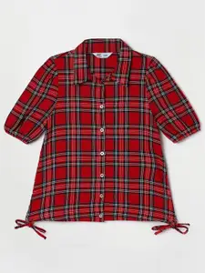 Fame Forever by Lifestyle Checked Shirt Style Cotton Top