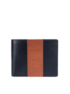 Da Milano Men Colourblocked Leather Two Fold Wallet