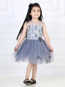 Toy Balloon kids Girls Sequined Embellished Net Fit & Flare Dress