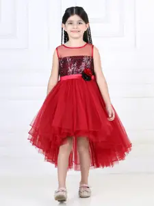 Toy Balloon kids Girls Sequined Embellished Net Fit & Flare Dress