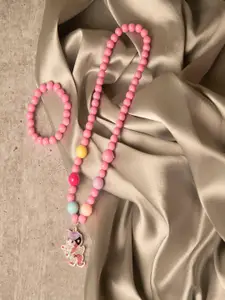 Jewelz Rose Gold-Plated Necklace & Bracelet Jewellery Set