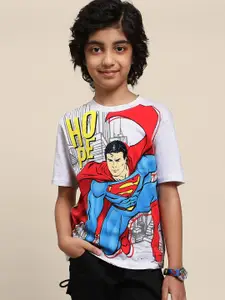 Kids Ville Boys Superman Printed Cotton T-shirt