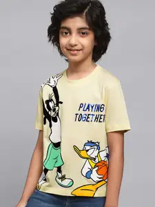 Kids Ville Boys Mickey And Friends-Printed Cotton T-Shirt