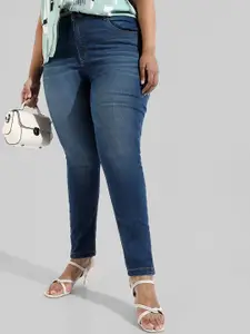 Instafab Plus Women Plus Size Jean Skinny Fit Light Fade Stretchable Cotton Jeans