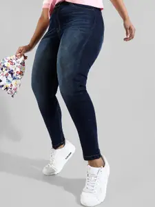 Instafab Plus Women Plus Size Jean Skinny Fit Heavy Fade Stretchable Cotton Jeans