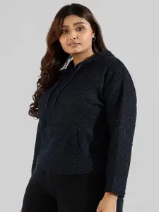 Instafab Plus Women Plus Size Hooded Sweatshirt