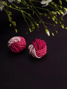 SOHI Gold Plated Contemporary Studs Earrings