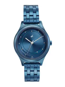 Fastrack Women Brass Embellished Bracelet Style Straps Analogue Watch 6152QM01