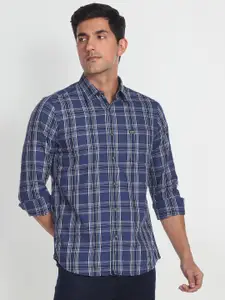 Arrow Sport Men Manhattan Slim Fit Tartan Checks Opaque Pure Cotton Casual Shirt