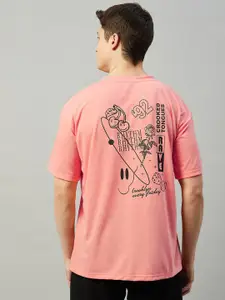 GRITSTONES Men Typography Printed Oversize Cotton T-shirt