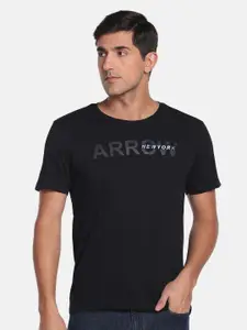 Arrow New York Men Pure Cotton Typography Printed T-shirt
